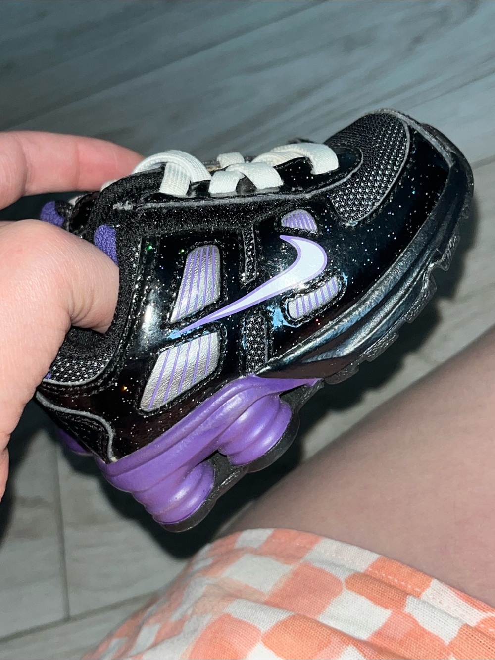 Nike Black & Purple Shox Mini Runner